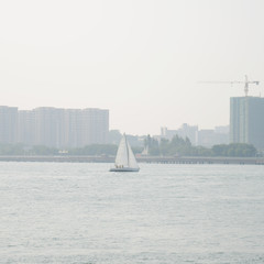 Sailboat at sea in china.