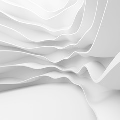 Fototapety  White Architecture Circular Background. Abstract Interior Design