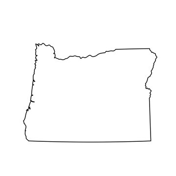 map of the U.S. state of Oregon