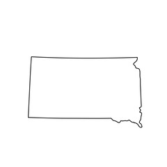 U.S. state South Dakota map - 143176734