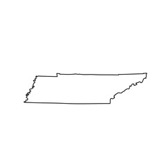 mapa stanu Tennessee w USA - 143176779