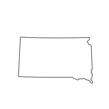 U.S. state South Dakota map