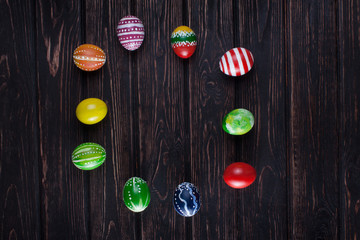 Colorful easter eggs