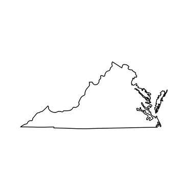 map of the U.S. state of Virginia