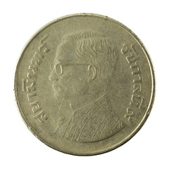 250 thai baht coin reverse isolated on white background