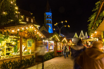 christmas market in historic marketplace
