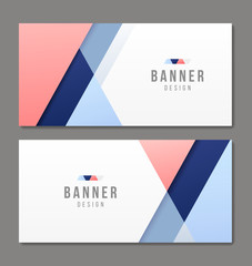 Fototapeta premium Set of abstract banner templates. Bright modern vector design.