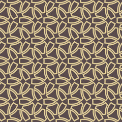 Seamless golden pattern for your designs and backgrounds. Modern geometric ornament