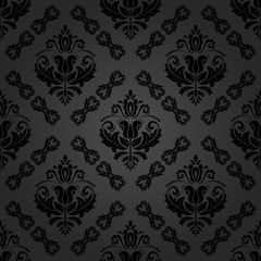 Seamless classic dark pattern. Traditional orient ornament