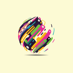 Obraz na płótnie Canvas Multicolored decorative balls. Abstract vector illustration.
