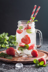 Summer cocktail - strawberry Mojito 