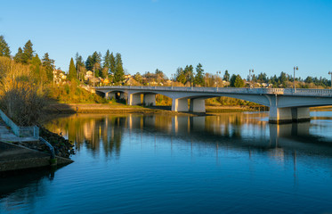 Fototapeta premium Two Concrete Lane Bridge