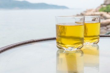 Two glasses of juice