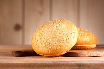 Burger with sesame for burger