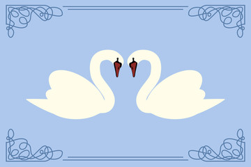 Flat Swans vector