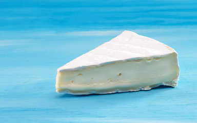 Cross-section of brie is a soft cow's-milk cheese