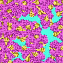 Vector Abstract Graphic Seamless Pattern. Modern Stylish Texture in bright colors. Pop Art