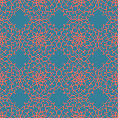 Obraz premium Abstract Seamless Pattern. Vintage Geometric East Ornament Pattern. Islamic, Arabic, Indian,