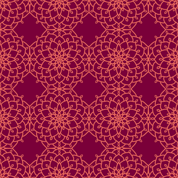 Abstract Seamless Pattern. Vintage Geometric East Ornament Pattern. Islamic, Arabic, Indian, Bohemian, Gypsy, Persian, Ottoman Motifs, Kaleidoscope. Boho Style.