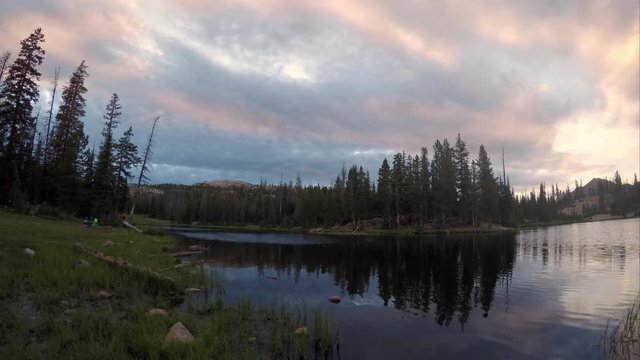 Time Lapse of Butterfly Lake in the Uinta Mountains.