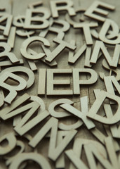 IEP Individualized Education Program spelled in wood letters