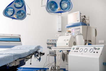 Advanced instruments locating in modern clinic