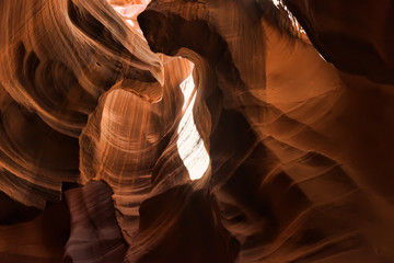 The play of light in Antelope Canyon