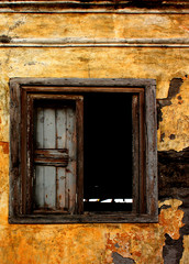 ruins building window