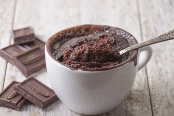 Chocolate cake in a   mug