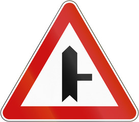 Croatian regulatory road sign - Intersection with priority