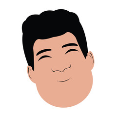 Isolated happy avatar of a man, Vector illustration