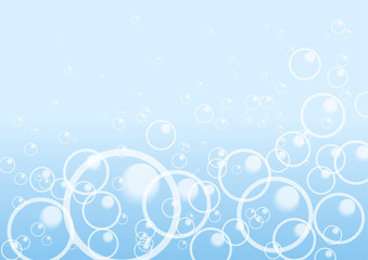 Fototapeta na wymiar Vector : Abstract bubbles on blue background