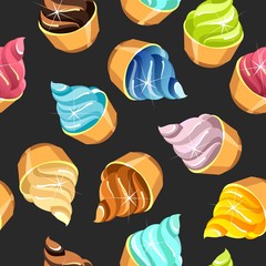 Ice cream seamless pattern