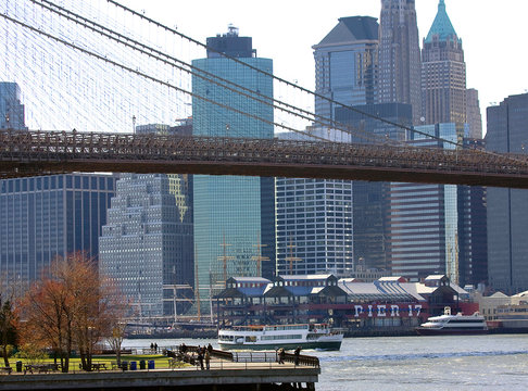 Brooklyn Bridge New York and East River