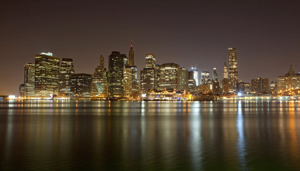 Plakat Manhattan skyline at Night Lights