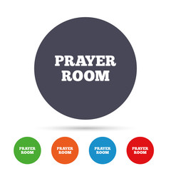 Prayer room sign icon. Religion priest symbol.
