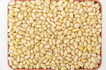 Shelled pine nuts