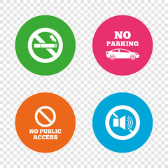 No Smoking, Sound. Private territory parking.