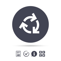 Recycling sign icon. Reuse or reduce symbol.