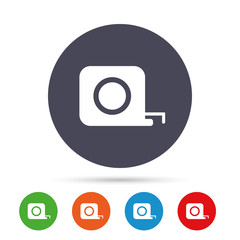 Roulette construction icon. Tape measure symbol.