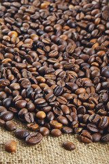 Coffee beans. Background.