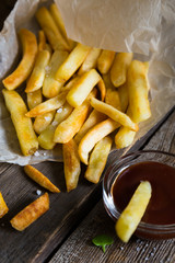 French fries with sauce