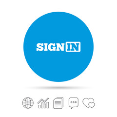 Sign in icon. Join symbol.