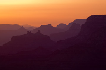 Grand Canyon. Sunset Canyon.