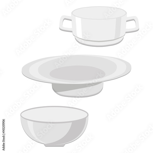 "Vector illustration logo for ceramic bowl,a wide plate,cup will be