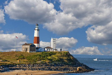 Fototapeta na wymiar Lighthouse at Montauk Point. Long Island. NewYork
