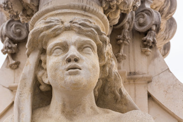 A Beautiful Statue Decorating the Medieval Fortress