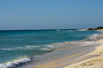 Caribbean beach on clear day