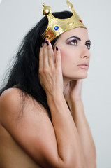 Girl with a crown on a head