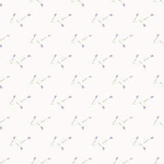 Fototapeta premium Geometric blue flowers gray simple seamless abstract pattern